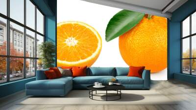 orange isolated on white Wall mural