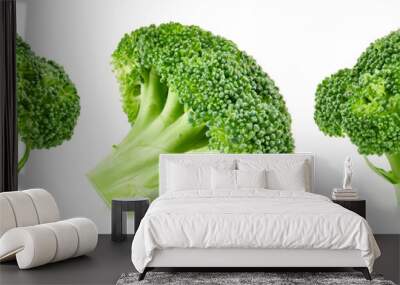 raw broccoli isolated Wall mural