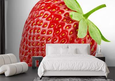 Strawberry isolated on white Wall mural