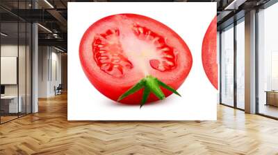 Tomatoes isolated on white Wall mural