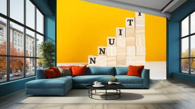 the word annuity is written on a wooden cubes, concept Wall mural