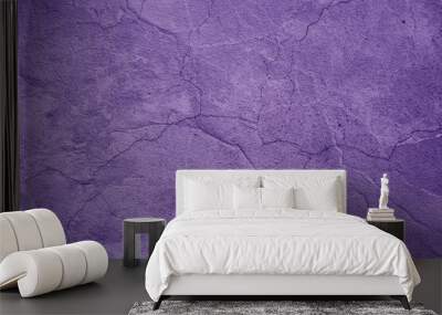 Abstract purple cement wall texture background with cracks Wall mural