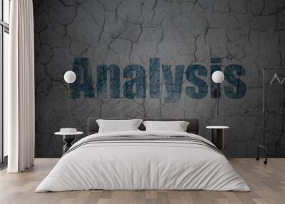 Advertising concept: Analysis on grunge wall background Wall mural