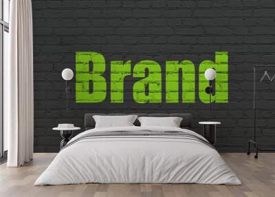 Advertising concept: Brand on wall background Wall mural