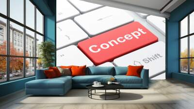 advertising concept: concept on computer keyboard background Wall mural