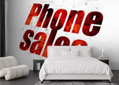 Advertising concept: Phone Sales on Digital background Wall mural