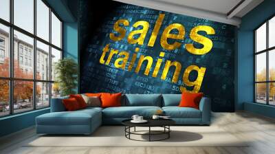 advertising concept: sales training on digital background Wall mural