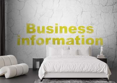 Business concept: Business Information on wall background Wall mural