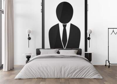 Business concept: Business Man on smartphone Wall mural