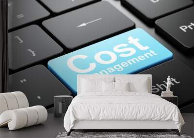 Business concept: Cost Management on keyboard background Wall mural