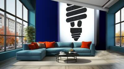 Business concept: Energy Saving Lamp on billboard background Wall mural