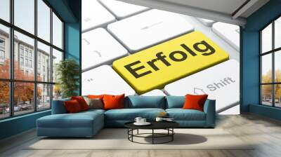 business concept: erfolg on computer keyboard background Wall mural