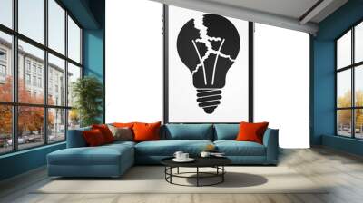 Business concept: Light Bulb on smartphone Wall mural