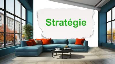 business concept: strategie (french) on paper background Wall mural