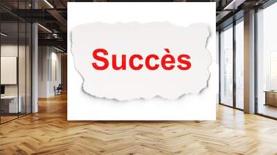 business concept: succes (french) on paper background Wall mural