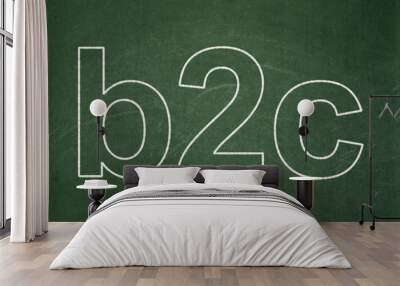 Finance concept: B2c on chalkboard background Wall mural