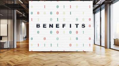 Finance concept: Benefits on wall background Wall mural