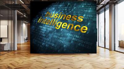 Finance concept: Business Intelligence on digital background Wall mural