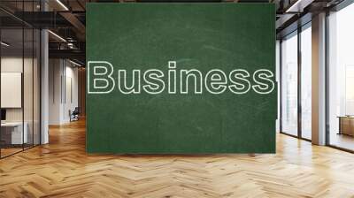 Finance concept: Business on chalkboard background Wall mural