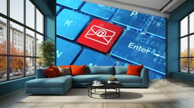 Finance concept: Email on computer keyboard background Wall mural