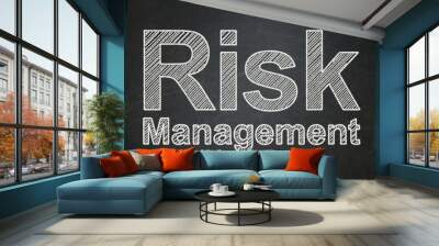 Finance concept: Risk Management on chalkboard background Wall mural