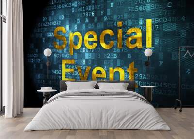 Finance concept: Special Event on digital background Wall mural