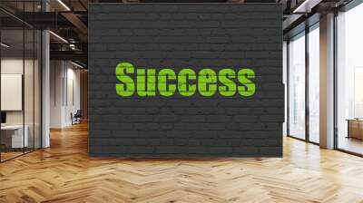 Finance concept: Success on wall background Wall mural