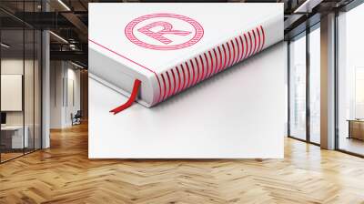 Law concept: closed book, Registered on white background Wall mural