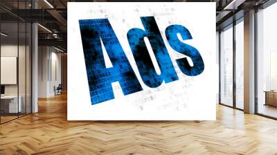 Marketing concept: Ads on Digital background Wall mural