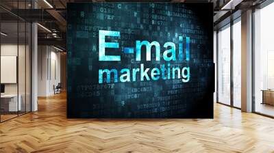 marketing concept: e-mail on digital background Wall mural