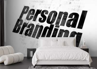 Marketing concept: Personal Branding on Digital background Wall mural