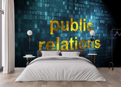 marketing concept: public relations on digital background Wall mural