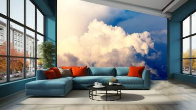 blue sky with clouds Wall mural