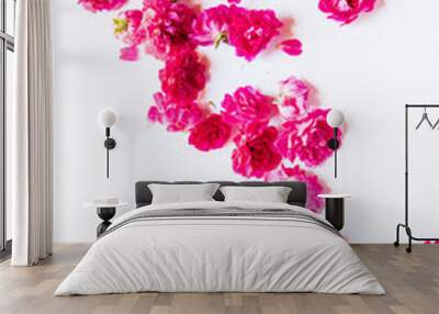 fresh roses on the white background Wall mural