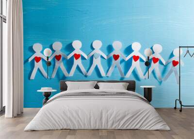 paper man team Wall mural