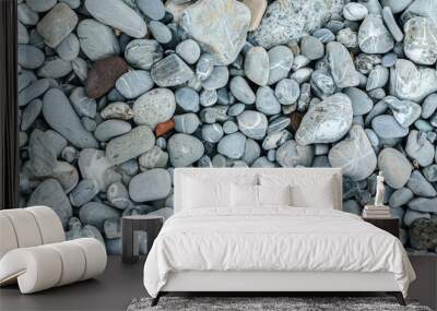 pebbles on the beach, nature texture Wall mural