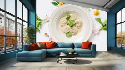 ravioli with mushrooms Wall mural