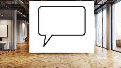 Speech bubble, speech balloon, chat bubble line art vector icon for apps and websites Wall mural