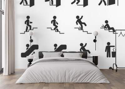 Vector set of people navigation icons. Wall mural