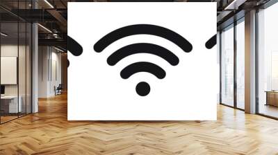 Wireless and wifi icon or wi-fi icon sign for remote internet access, Podcast vector symbol, vector illustration Wall mural