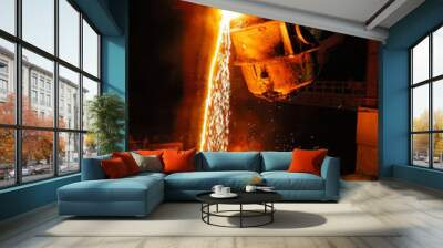 Industry, Steel Mill, Factory, Foundry, Molten Wall mural