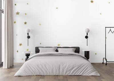 gold flying stars confetti magic holiday frame Wall mural