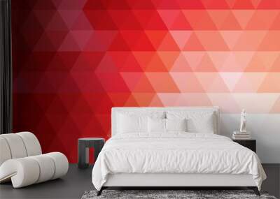 Abstract geometric red color background, vector illustration. eps 10 Wall mural