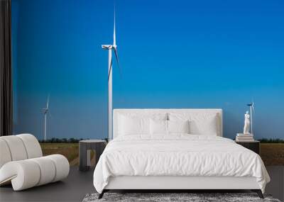 Wind turbines in the field Wall mural