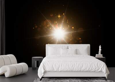 Futuristic light effect, vector illustration. Wall mural