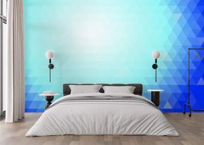 light blue and dark blue vector background abstract triangle illustration. eps 10 Wall mural