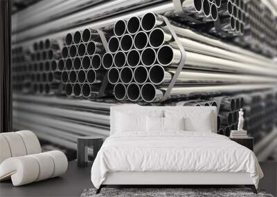 Metal pipes. Wall mural