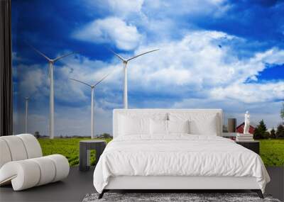 Storm is coming on Wind Farm Wall mural