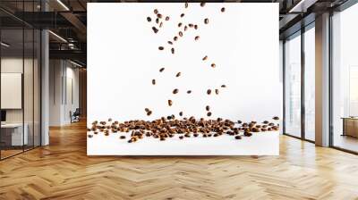 coffee fly on white background Wall mural