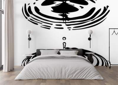 Water Ripples and Droplets Wall mural